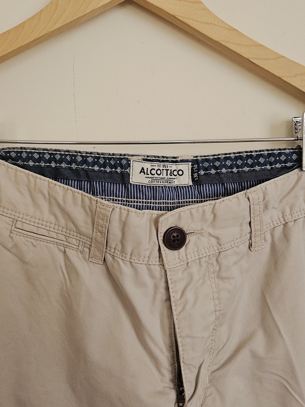 ​Alcott & Co. Men’s Khaki Chino Pants - Size 36 - Slim Straight Fit - Picture 2 of 12